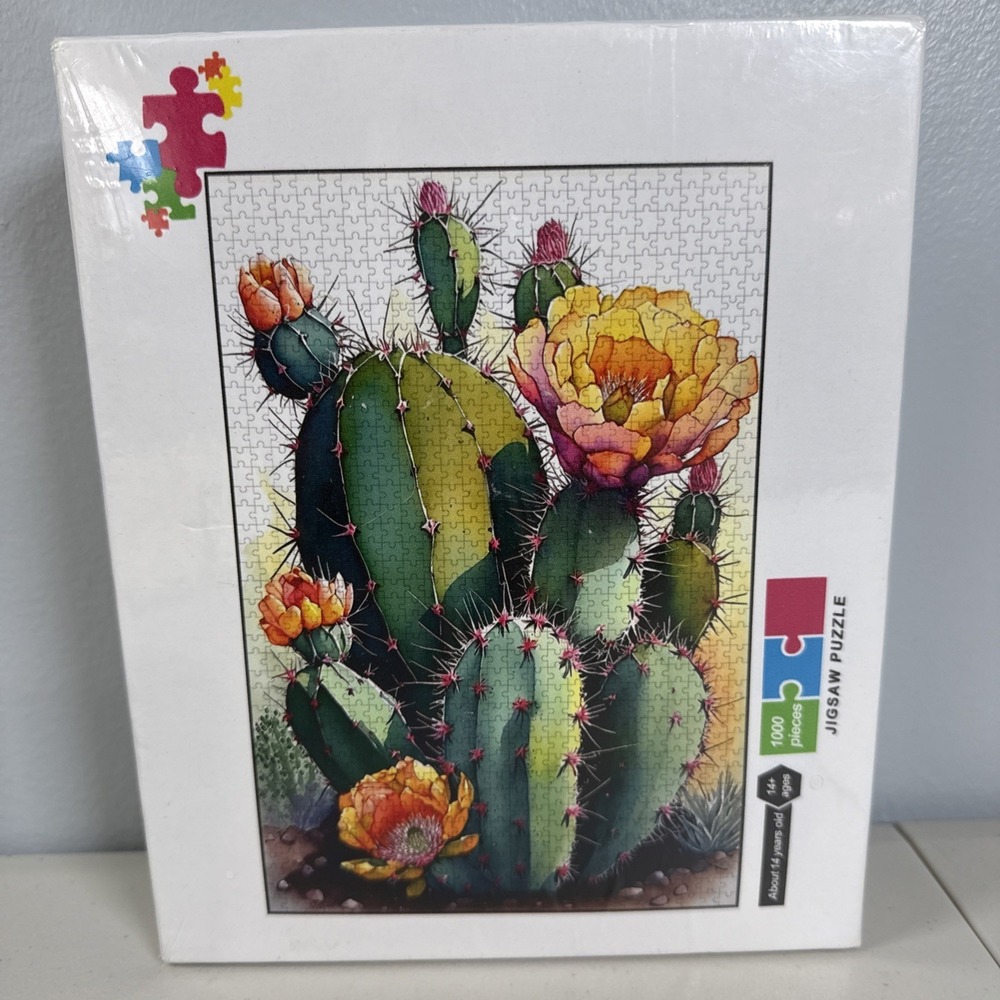 Blooming Cactus 1000 Piece Jigsaw Puzzle